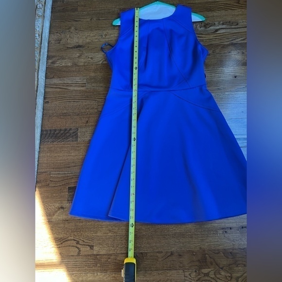 Ted BAKER LONDON royal blue scuba sleeveless skater dress size 4 or US large - Picture 12 of 13